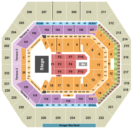 Gainbridge Fieldhouse Journey Seating Chart